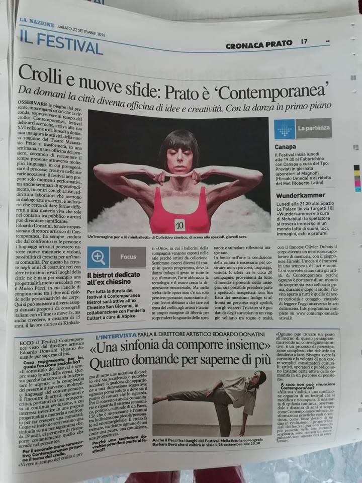 Newspaper La nazione-Festival Contemporanea_Bau1